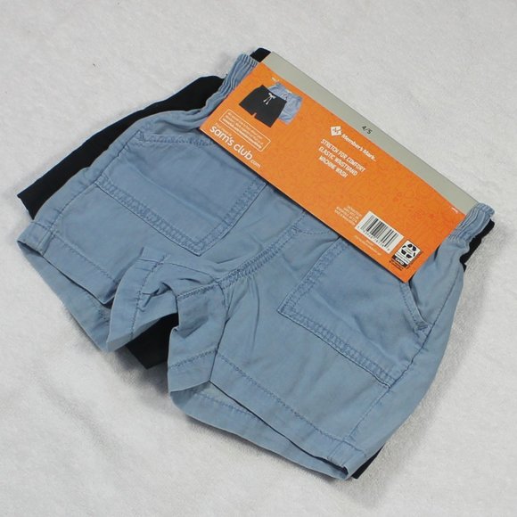 Member's Mark 2-PACK Girl's 4/5 Elastic Waist Woven Shorts - Picture 4 of 5